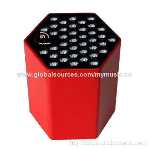 Honeycomb and Hexagon Bluetooth Mini Speaker with 2W Output Power, 49*52mm Size